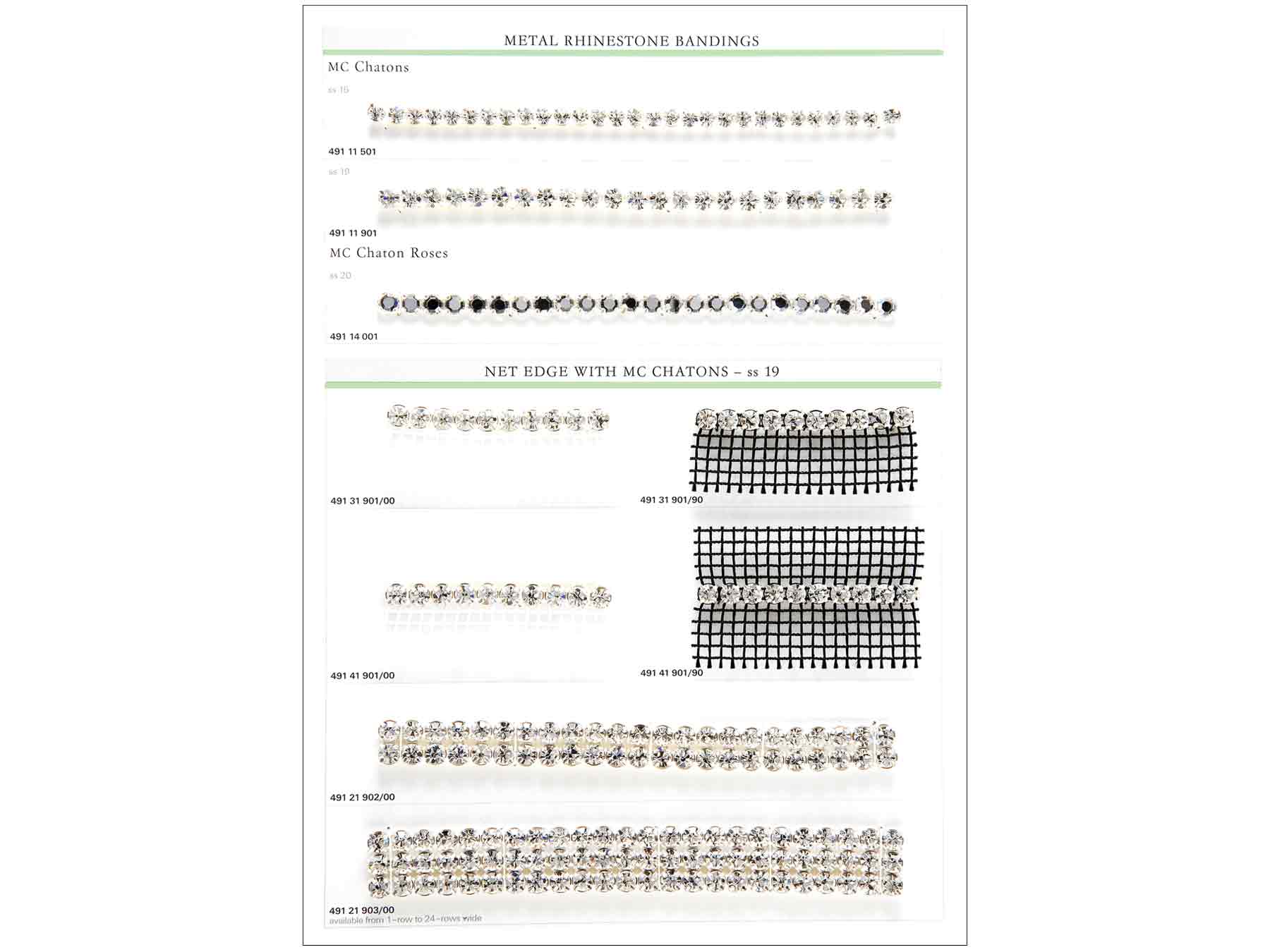 Galloni strass base metallo