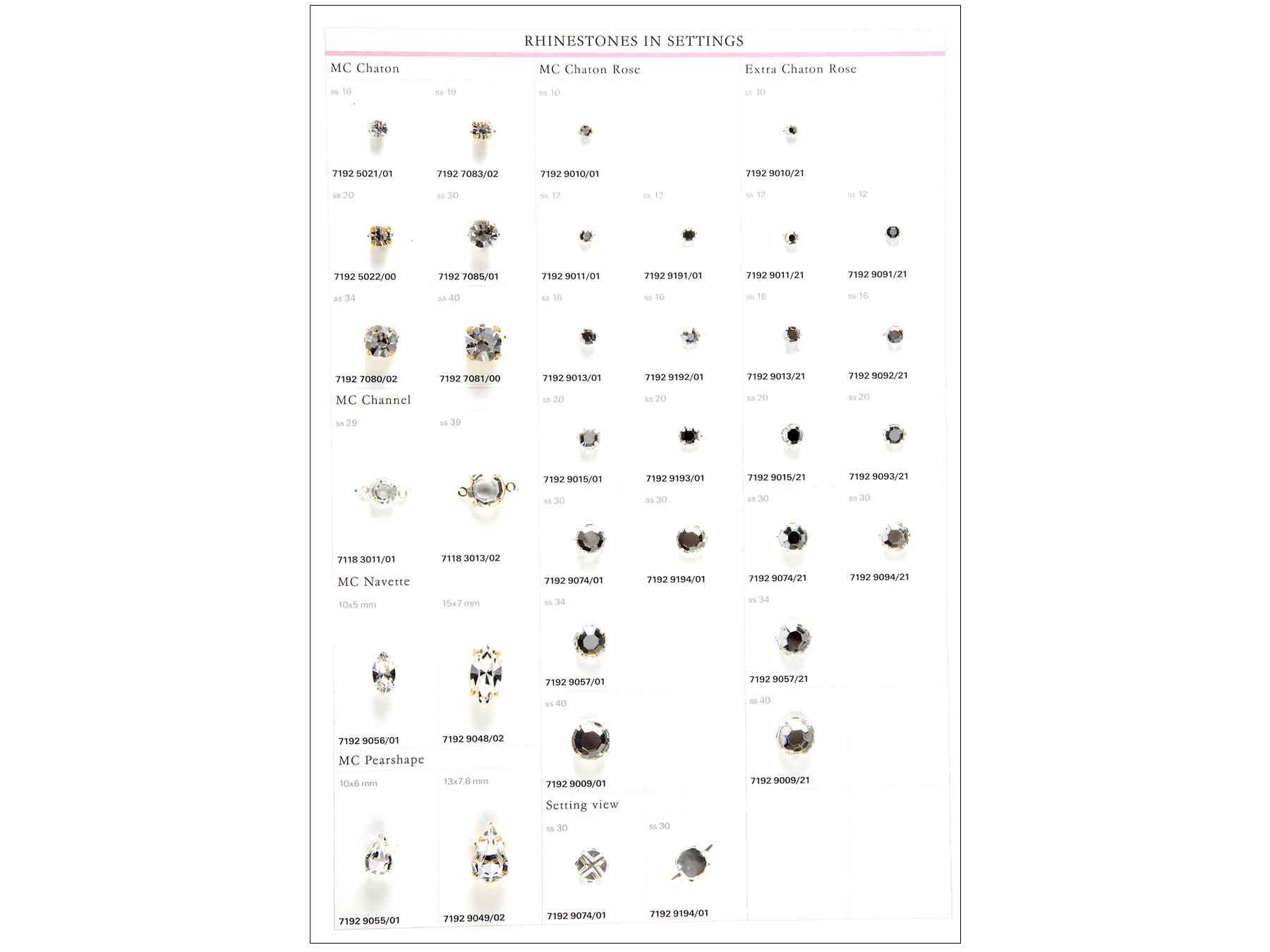 Pietre Incastonate e da Cucire